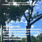 Муниципальный фестиваль семейных театров «Усадьба Соколовых – территория сказки» 